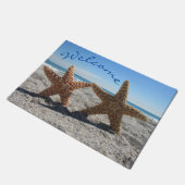 Sugar Starfish am Strand - Willkommen vor der Tür Fußmatte (Schrägansicht)
