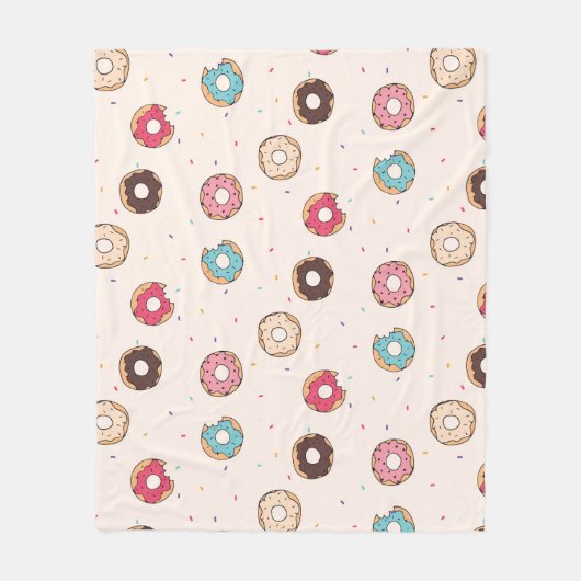 Sugar Sweet Donut Muster Fleecedecke (Vorderseite)