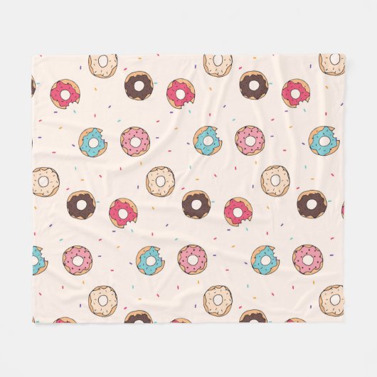 Sugar Sweet Donut Muster Fleecedecke (Vorderseite (Horizontal))