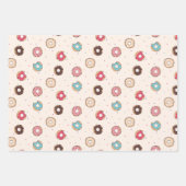 Sugar Sweet Donut Muster Geschenkpapier Set (Vorderseite)