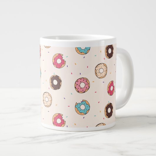 Sugar Sweet Donut Muster Jumbo-Tasse (Vorderseite Rechts)