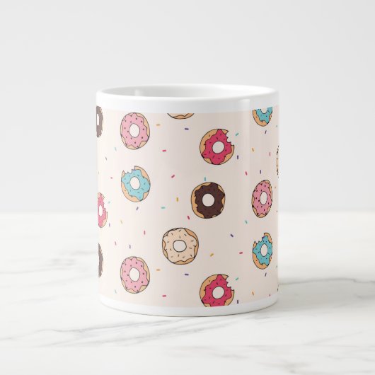 Sugar Sweet Donut Muster Jumbo-Tasse (Vorderseite)