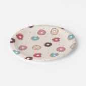 Sugar Sweet Donut Muster Pappteller (Schrägansicht)