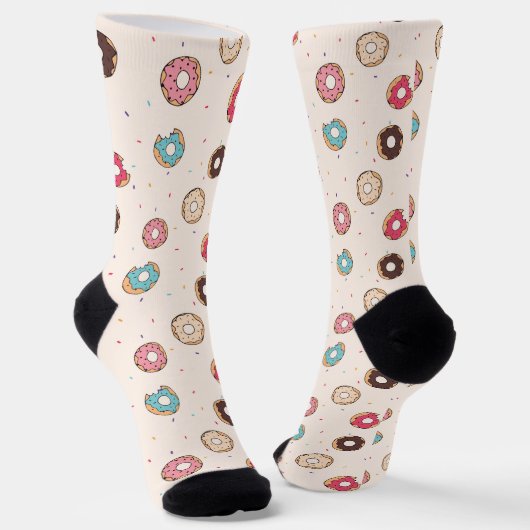 Sugar Sweet Donut Muster Socken (Gewinkelt)
