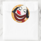 Sugar Weasel der Clown-Cartoon Kopf Runder Aufkleber (Tasche)