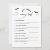 SUGARBOO, der das Mama Best Baby Shower Game kennt Einladung (Vorderseite)