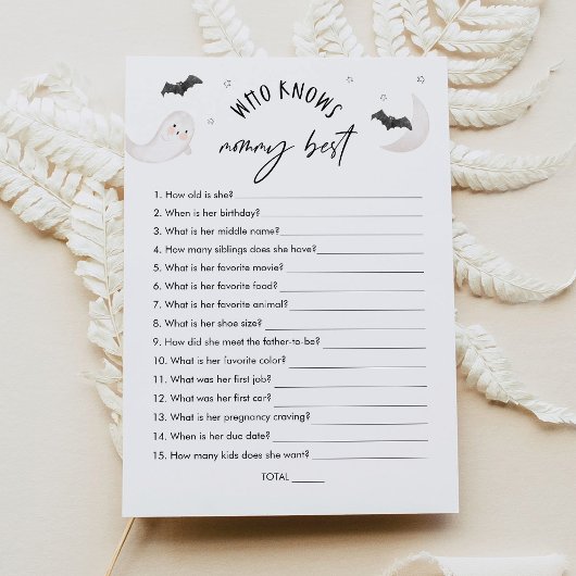 SUGARBOO, der das Mama Best Baby Shower Game kennt Einladung