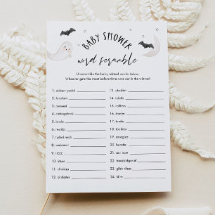 SUGARBOO Halloween Baby Word Scramble Game Card Einladung