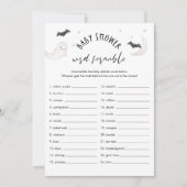 SUGARBOO Halloween Baby Word Scramble Game Card Einladung (Vorderseite)