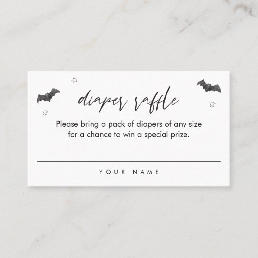 SUGARBOO Halloween Diaper Raffelkarte Visitenkarte (Vorderseite)