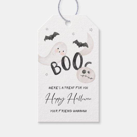 SUGARBOO Halloween Niedlich-Ghost-Geschenkstempel Geschenkanhänger (Vorderseite)