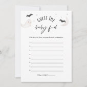 SUGARBOO Halloween Raten Sie die Baby Food Game Ca Einladung (Vorderseite)