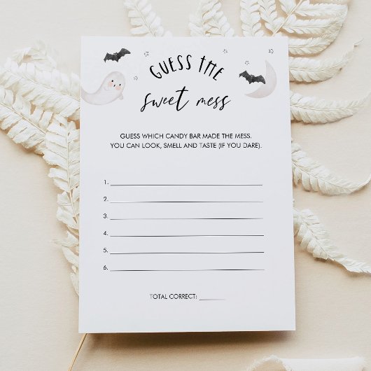 SUGARBOO Halloween Raten Sie die Sweet Mess Game C Einladung