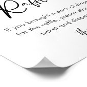 SUGARBOO Windeln Raffle Baby Dusche Spielzeichen Poster (Ecke)