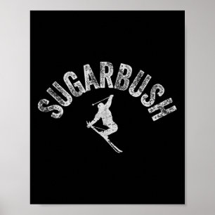 Sugarbush Ski Vintage Vermont Skifahren Cooler Ski Poster