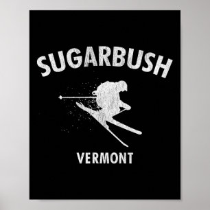 Sugarbush Skifahren T-Shirt Vermont Ski Poster