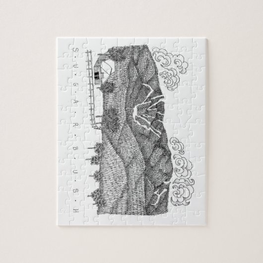 Sugarbush Vermont Illustrations-Puzzlespiel Puzzle (Vertikal)