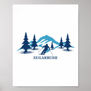 Sugarbush Vermont Skifahren Ski Snowboarden In Ver Poster