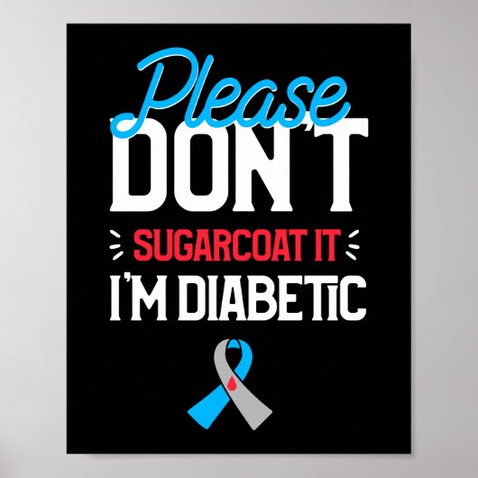Sugarcoat Diabetiker Typ 1 Diabetes Poster (Vorne)