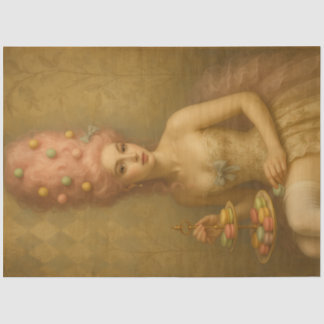 Sugared Silence – Pastel Macaron Rococo Fantasy Seidenpapier