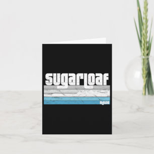 Sugarloaf Maine Me Retro Skifahren Snowboard Karte