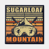 Sugarloaf Maine Mountain Vintages Skivergnügen Magnet (Vorne)