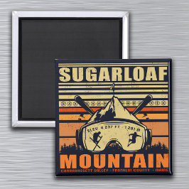 Sugarloaf Maine Mountain Vintages Skivergnügen Magnet
