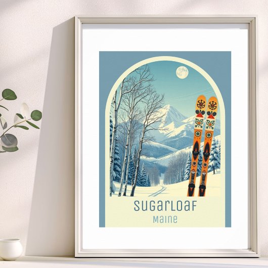 Sugarloaf Maine Skigebiet Poster