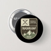 Sugarloaf Maine Skiing Vintag Button (Vorne & Hinten)