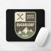 Sugarloaf Maine Skiing Vintag Mousepad (Mit Mouse)