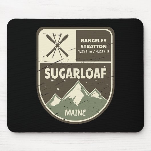 Sugarloaf Maine Skiing Vintag Mousepad (Vorne)
