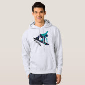 Sugarloaf Maine Typen aquamariner Snowboarder Hoodie (Vorne ganz)