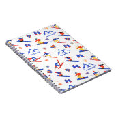 Sugarloaf Mountain Maine Ski Snowboard Muster Notizblock (Rechte Seite)