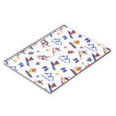 Sugarloaf Mountain Maine Ski Snowboard Muster Notizblock (Linke Seite)