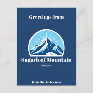Sugarloaf Mountain Maine Skigebiet Postcard Postkarte
