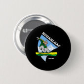 Sugarloaf Mountain Maine Snowboarder Button (Vorne & Hinten)