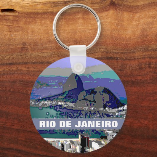 SugarLoaf rock ~ Rio Brasil Schlüsselanhänger (Vorderseite)