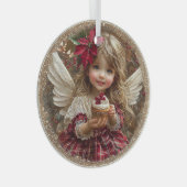 Sugarplum Blessings – Angel of Christmas Whimsy Ornament Aus Glas (Vorderseite Rechts)