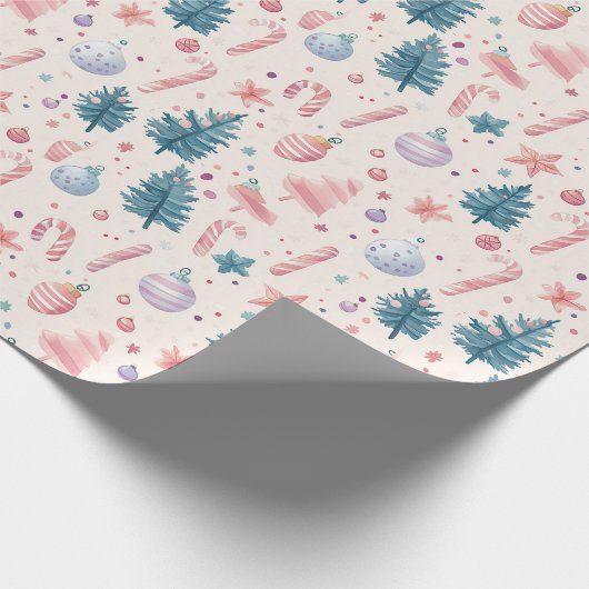 "Sugarplum Holiday Charm Pattern" Geschenkpapier (Ecke)