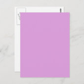 Sugarplum Lavender Lila Solid-Color-Hintergrund Postkarte (Vorne/Hinten)