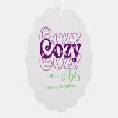 Sugarplum Magic Cosy Vibes Retro Weihnachtsfest Fo Ornament Karte (Rechts)