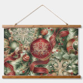 Sugarplum Sparkle Christmas Wandteppich Mit Holzrahmen (Vorne)