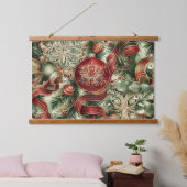 Sugarplum Sparkle Christmas Wandteppich Mit Holzrahmen (Schlafzimmer)