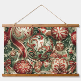 Sugarplum Sparkle Christmas Wandteppich Mit Holzrahmen