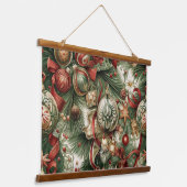 Sugarplum Sparkle Christmas Wandteppich Mit Holzrahmen (Gewinkelt)