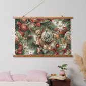 Sugarplum Sparkle Christmas Wandteppich Mit Holzrahmen (Schlafzimmer)