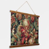 Sugarplum Sparkle Christmas Wandteppich Mit Holzrahmen (Gewinkelt)