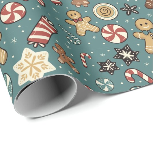 Sugarplum Swirls Wrapping Paper Geschenkpapier (Rolleneckpunkt)
