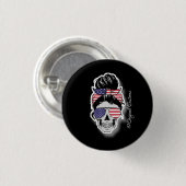 SugarSkull Button USA - Farbthema (Vorne & Hinten)