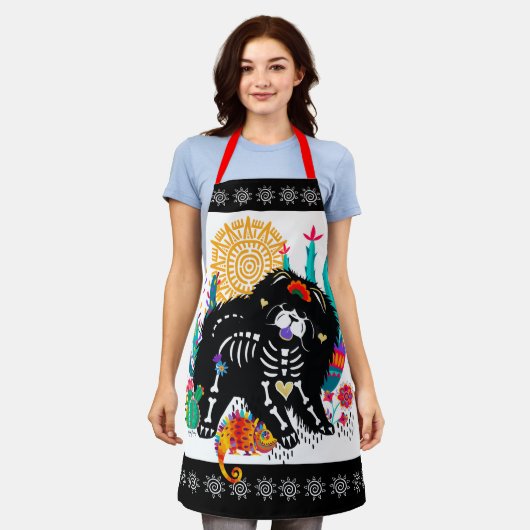 SUGARSKULL NIRVANA Chow Hund Schürze (Getragen)